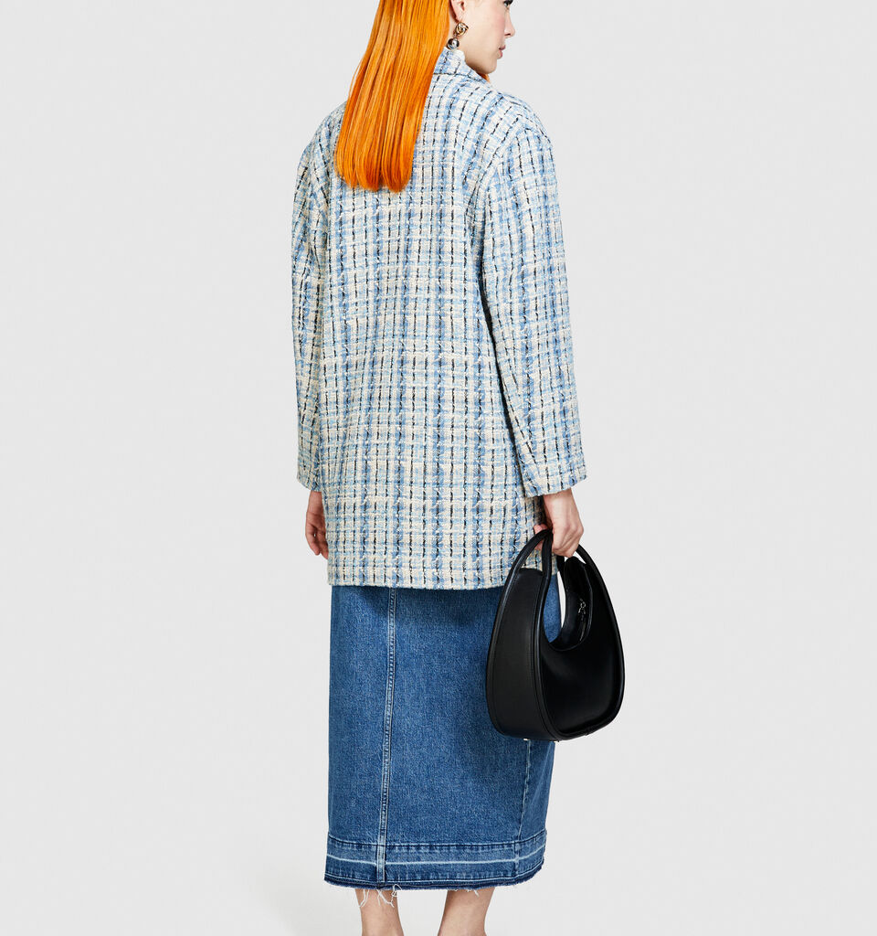 Yarn dyed bouclè jacket - women's jackets - Light Blue | Sisley image number 3